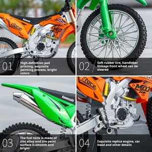 Modelo de Coche Todoterreno Kawasaki de Aleación Fundida a Presión, Escala 1:10, con Sonido de Alta Simulación, Juguete para Niños, Adorno, Regalo, Hecho de Metal - Product Image 3