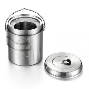 סיר נירוסטה רב תכליתי עם מכסה שקוף לבישול וקמפינג, סט בישול לקמפינג - Product Image 4