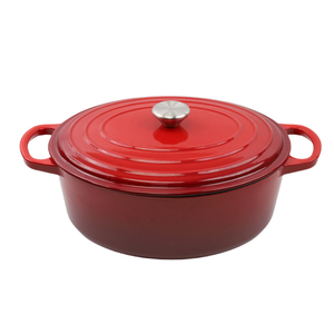 Olla Ovalada de <span class=keywords><strong>Hierro</strong></span> <span class=keywords><strong>Fundido</strong></span> con Revestimiento de Esmalte Antiadherente de Primera Calidad, Apta para Horno y Lavavajillas - Product Image 1