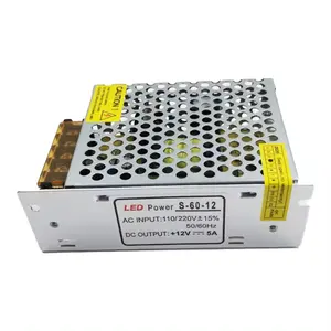 Fonte de alimentação Smps 12V AC 85v 110V 220V DC12V 5A Potência de Saída nominal 60w driver de LED para faixa de LED driver de LED