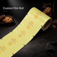 Film en rouleau pour emballage de biscuits sandwich, film plastique imprimé sur mesure, qualité alimentaire, pour la fabrication automatique de sacs, vente en gros