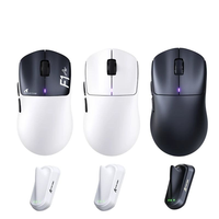 Souris de jeu sans fil ultra-légère ATTACK SHARK F1 AIR 39g avec capteur PAW3955MAX, taux de polling double 8000Hz, trois modes et autonomie de 720H