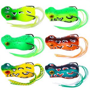 Señuelo de rana artificial de superficie de ABS suave de 5 cm y 12 g con cola larga para pesca en agua salada, modelo FO022 - Product Image 4