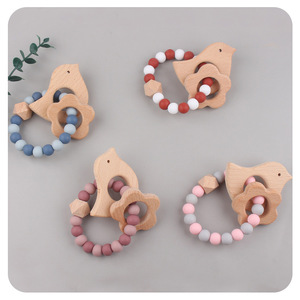 Offre Spéciale hêtre oiseau conception <span class=keywords><strong>anneau</strong></span> de <span class=keywords><strong>dentition</strong></span> bébé mâcher <span class=keywords><strong>Silicone</strong></span> perles jouet de <span class=keywords><strong>dentition</strong></span> bébé <span class=keywords><strong>Silicone</strong></span> apaisant morsure jouet <span class=keywords><strong>anneau</strong></span> de <span class=keywords><strong>dentition</strong></span> pour bébé - Product Image 2