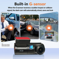Caméra embarquée 4K UHD 30fps Écran IPS 1 an Contrôle par application WIFI Vision nocturne 150° Grand angle Mode de stationnement 24h Enregistreur vidéo ZD03