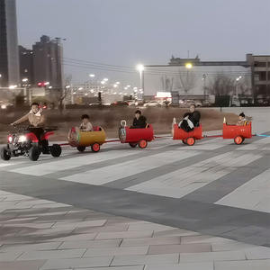 <span class=keywords><strong>Mini</strong></span> Elektrischer Aufsitzzug für Kinder – Schienenloser Fasszug im Angebot für Freizeitparks & Einkaufszentren - Product Image 4