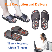 Masseur de pieds par acupression, stimulation des points d'acupuncture, pantoufles de massage pour réduire la tension des pieds et favoriser la circulation