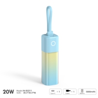 Banque d'alimentation ultra-compacte N-DC011 5000mAh, chargeur portable à charge rapide 20W PD