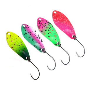 Cucchiaino da Pesca per Trota 4g 37mm Esca Ondulante Colorata Jig in Metallo Rame Esca da Pesca Spinner per Trota Cavedano Persico <span class=keywords><strong>Salmone</strong></span> - Product Image 1
