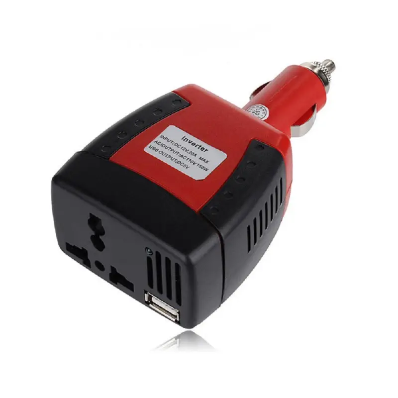 Inversor de corriente de 150W para coche y hogar, adaptador de corriente de 12V a 220V para reparación de onda sinusoidal