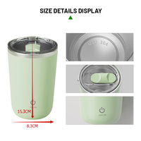 Fonwhy Tasse à agitation rotative électrique magnétique personnalisée Tasse à mélange de protéines en poudre de café en acier inoxydable Tasse à agitation automatique