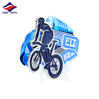 Longzhiyu 17 ans fabricant personnalisé cyclisme médaille Rectangle sport métal médaillon avec ruban 2020 dernière Offre Spéciale de haute qualité