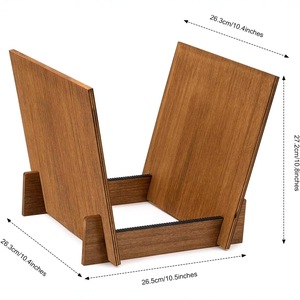 Wooden Document <b>Organizer</b> <b>File</b> Rack Coffee Brown Standing Type Desk <b>Organizer</b> For Office Use - Product Image 4