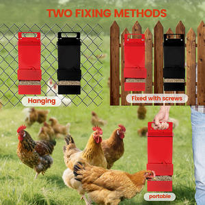 Mangeoire automatique pour poulets JH-Mech, en forme de <span class=keywords><strong>coquille</strong></span> d'huître, avec indicateur de niveau d'alimentation, résistante aux intempéries, robuste - Product Image 2