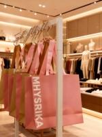 Sacs en papier personnalisés de luxe écologiques réutilisables avec logo imprimé, poignée ruban dissimulée, sacs cadeaux, sacs de shopping laminés – Offre Spéciale