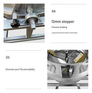 Marmite de Cuisson Électrique Industrielle Grande Capacité en Acier Inoxydable avec Agitateur Multifonctionnel pour Sauces aux Fruits, Sirops et Confitures - Product Image 5