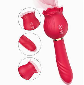 Rose Vibrator Suction Vibrating Silicone Clitoral Soft Body Safe Easy Clean Washable Reusable <strong>for</strong> Women Adult Sex Toy - Product Image 4