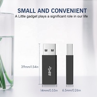 USB-C AM-CF Female USB3.1 10Gbps USB 3.0 Adaptor Konverter Tipe A Ke USB 3.1