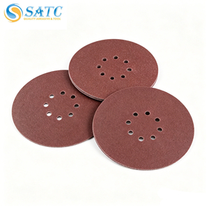 En stock 300 disques abrasifs <span class=keywords><strong>de</strong></span> 225 mm (9 pouces) à 8 trous, auto-agrippants, grain 40/60, pour ponceuse à cloisons sèches, élimination rapide des matériaux lourds, livraison rapide - Product Image 1