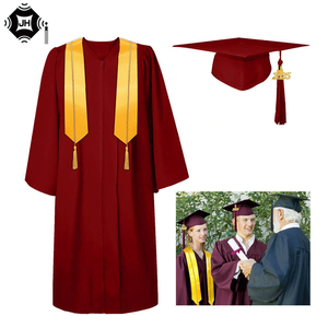 JH Vente en gros <span class=keywords><strong>Robe</strong></span> de fin d'études pour adulte mate Casquette Tassel Stole Honor Cord Set <span class=keywords><strong>Robe</strong></span> de cérémonie pour adulte <span class=keywords><strong>Robe</strong></span> de fin d'études - Product Image 1