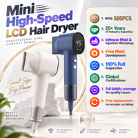 Mini Sèche-Cheveux Ionique Pliable 1200W 110000RPM Moteur Haute Vitesse Écran LCD Affichage Numérique Faible Bruit Professionnel Usage Domestique Extérieur