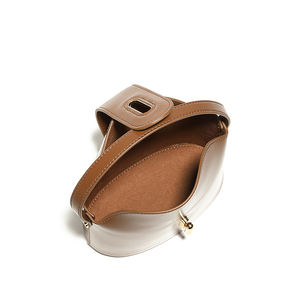 Sac à main pour femme OEM Fabricant Personnalisé Luxe Minimaliste Cuir <span class=keywords><strong>de</strong></span> Vache Véritable Sac Seau Femme Portefeuilles d'Épaule - Product Image 6