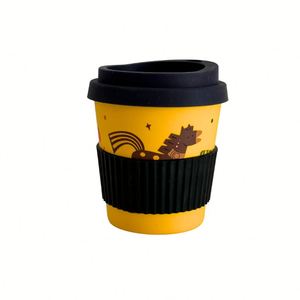 12Oz Cute Cartoon Bamboo Fiber <b>Cups</b> Eco-Friendly Reusable Custom Design Children Stduent Coffee Shop Events - Product Image 3