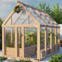 Serre de jardin en polycarbonate avec cadre en PVC écologique, toit ventilé, montage facile, certifiée CE, pour usage domestique et jardinage
