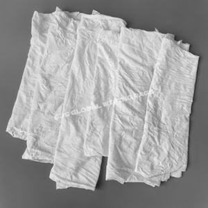 Trapos de limpieza industriales reutilizables de celulosa 100% algodón, blancos, tipo camiseta, con absorción de aceite. - Product Image 1