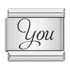 Charm Personalizzato con Incisione Laser per Bracciale da 9mm in Acciaio Inox, Gioielli per Famiglia - Product Image 3