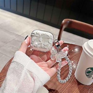 Nouveau produit étui pour écouteurs étui papillon mignon pour <span class=keywords><strong>airpods</strong></span> <span class=keywords><strong>Pro</strong></span> 2 bracelet chaîne écouteur étui pour casque couverture - Product Image 2