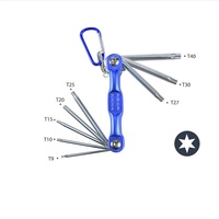 Set Kunci Hex Lipat Baja Krom-vanadium Obeng Heksagonal Kunci Allen Alat Tangan Set Portabel