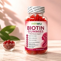 Gummies végétaliennes à base de pectine végétale, sans OGM, sans gélatine, naturelles, enrichies en biotine et en vitamines antioxydantes
