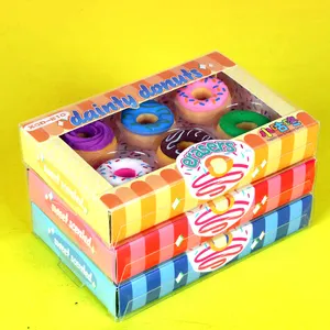 Fabrik Direkt verkauf benutzer definierte Cartoon 3D Süßigkeiten Donuts Form Kinder Kawaii Radiergummi für den Großhandel