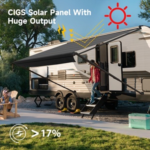 Panneau solaire CIGS personnalisé, léger et flexible, avec commande manuelle et étanche pour auvent extérieur déroulable - Product Image 3