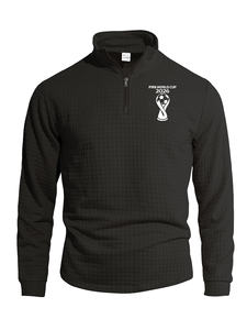 Suéter Personalizado de Punto Waffle para Hombre, Estampado de la Copa <span class=keywords><strong>Mundial</strong></span> de Fútbol 2026, <span class=keywords><strong>Sudadera</strong></span> con Capucha Informal Unisex de Alta Calidad con Cierre Frontal - Product Image 2