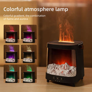 מפיץ ארומתרפיה חשמלי עם להבה ריאליסטית, מכשיר אדים עם תאורת לד, רב מכר - Product Image 2