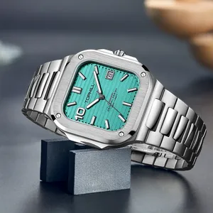 Venta al por mayor de lujo de marca superior logotipo personalizado movimiento automático reloj de acero inoxidable para hombre relojes mecánicos automáticos para los hombres