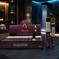 Parfum en spray pour hommes et femmes 35ml, flacon en cristal, support de présentation rouge vin, idéal pour demande en mariage, soirée, tenue toute la journée