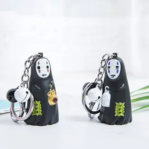 Anime Cartoon Faceless Male Hayao Miyazaki Keychain Men and Women Popular  Pendant Small Accessories Cute Gifts Wholesale