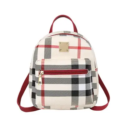 2022 Hot Sale Cheap Other Backpacks Fashion Mini Kids Backpack Women Plaid Cross Body Bag Pu Leather Bag