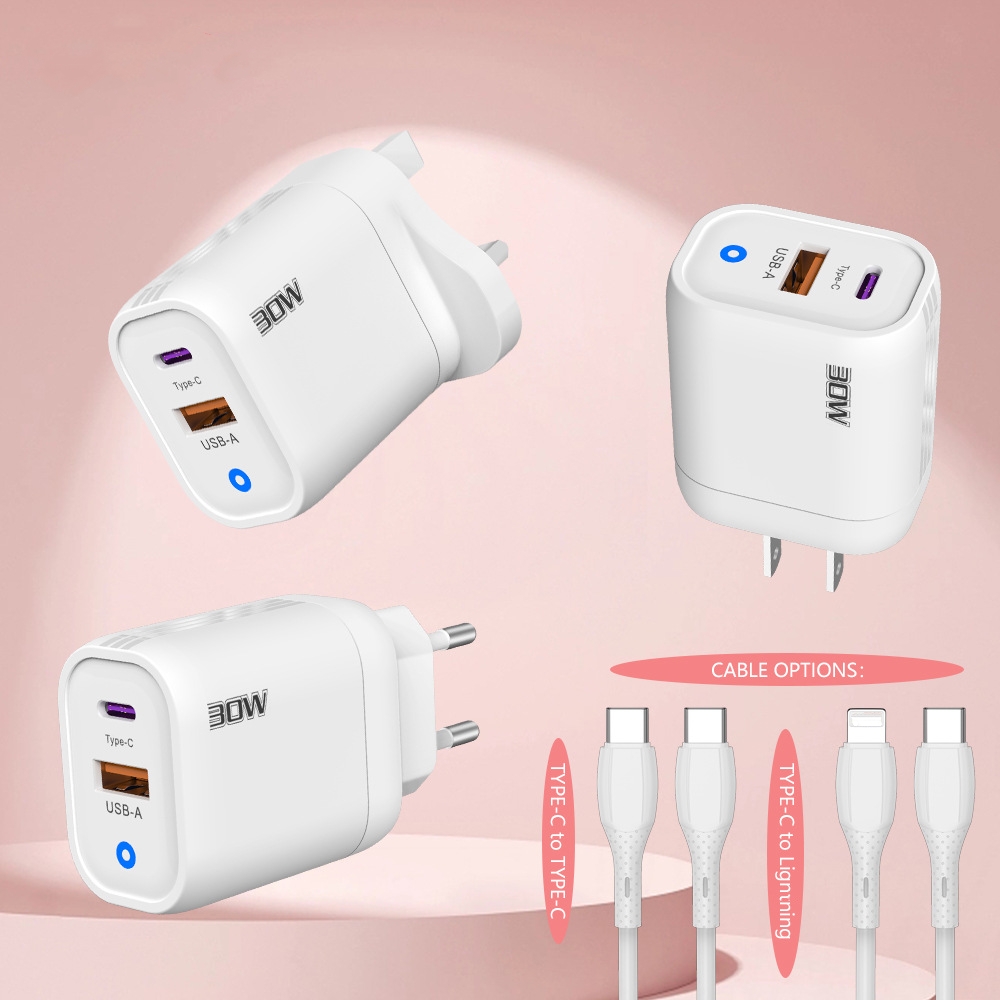 White, charger+c to c cable
