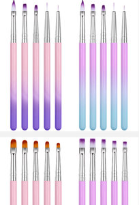 Juego de 5 Pinceles para Uñas con Degradado de Color, Pincel para <span class=keywords><strong>Gel</strong></span> de Extensión, Pincel para Exfoliar Uñas, para Salón de Belleza - Product Image 6