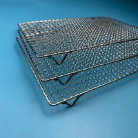 Grille de cuisson BBQ robuste en acier inoxydable 304 de 1,4 mm, anti-rouille, portable, avec poignée et bac à cendres pour usage commercial en cuisine