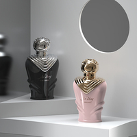 Flacon de parfum vide en verre élégant et luxueux de 100 ml, avec capuchon magnétique rond plat, personnalisable et de qualité supérieure