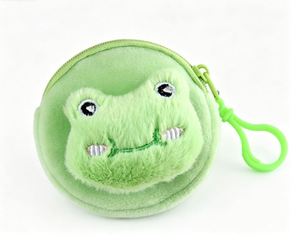 Cute Plush <b>Frog</b> Mini Coin Purse - Soft Cartoon Portable Zero Wallet, Student Earphone & Coin Storage <b>Bag</b> - Product Image 2