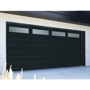Comercial Black 12x7 2カーマニュアル防弾断面センサーガレージドアホームモダンハリケーン8x12 - Product Image 4