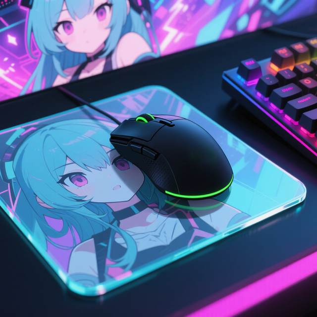Wholesale Mouse Pad Customized Logo Office Game Desk Pad Glass Mousepad with PU Anti-slip Base for Keyboard and Mouse