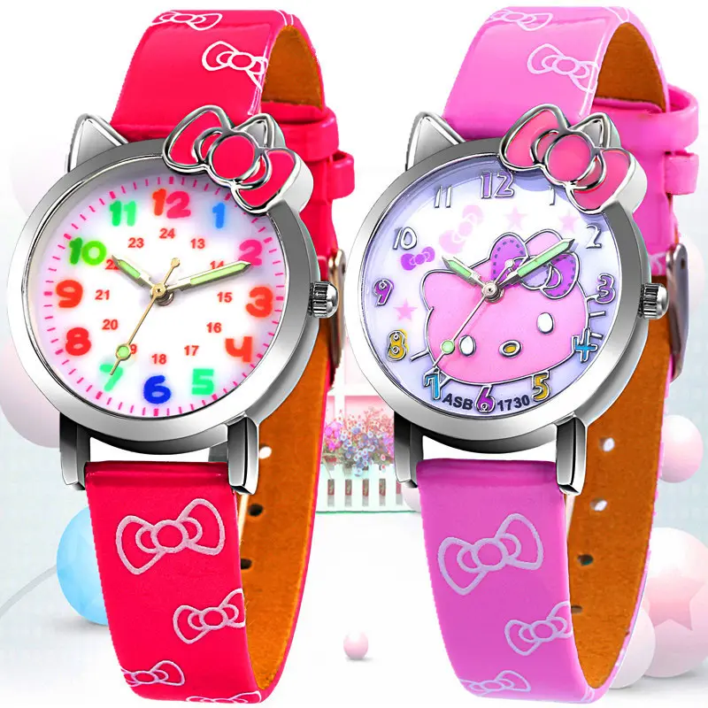 SB0029-reloj Digital para niños y niñas, pulsera con lazo de gato, barato