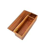 Boîte à vin et whisky de style antique, écologique et luxueuse, nouvelle conception, en bois massif avec couvercle à charnières, pour cadeaux